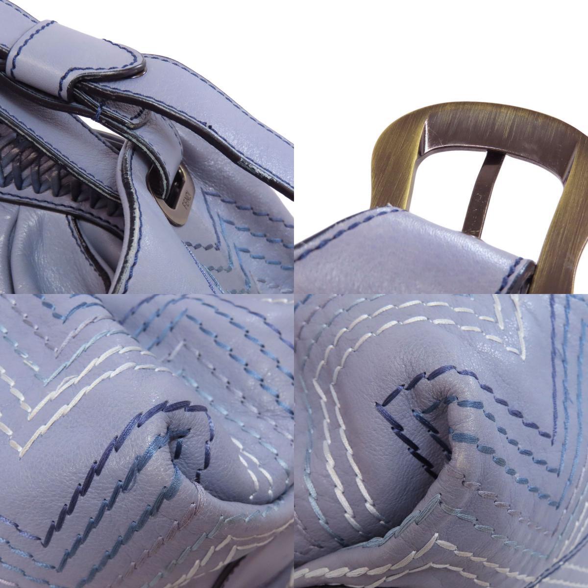 FENDI フェンディ ステッチ ワンショルダー ショルダーバッグ レザー レディース 中古