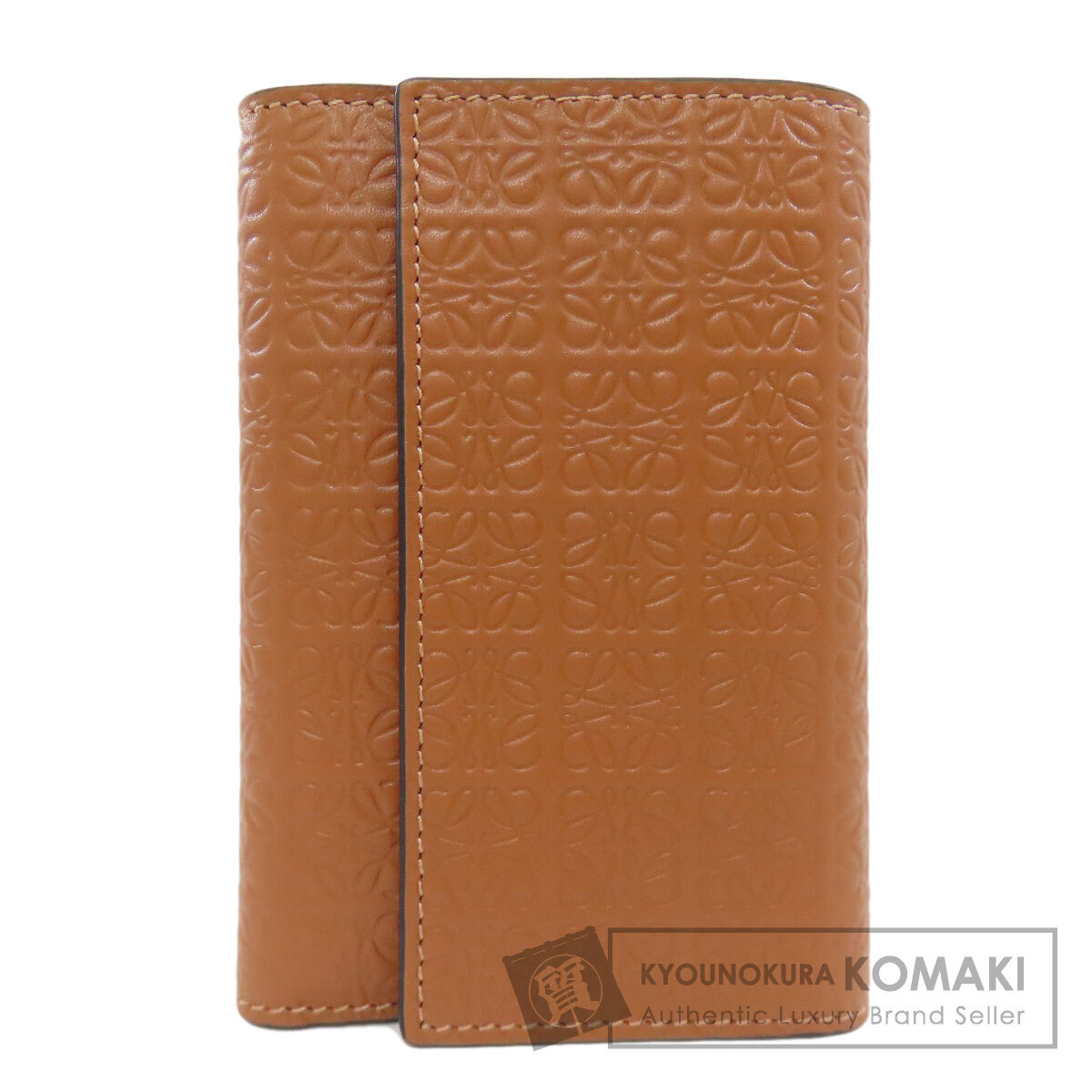 LOEWE ロエベ リピート バーティカル ウォレット スモール 二つ折り財(cái)布（小銭入れあり） カーフ レディース 中古