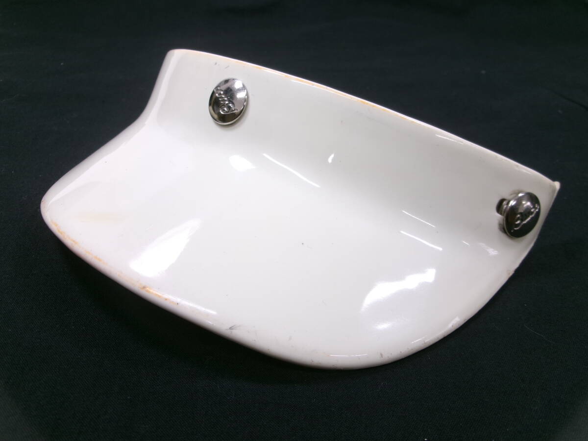 60s 純正 BUCO バイザー WHITE スナップ刻印入り ★ 60年代 ブコ プロテクター トラベラー ガーディアン POLICE RIOT ハーフヘルメット