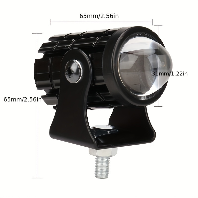 4個セット バイク LEDフォグライト 6LED ホワイト 白 ヘッドライト フォグランプ ヘッドランプ 防水 明るい スポットライト t64a