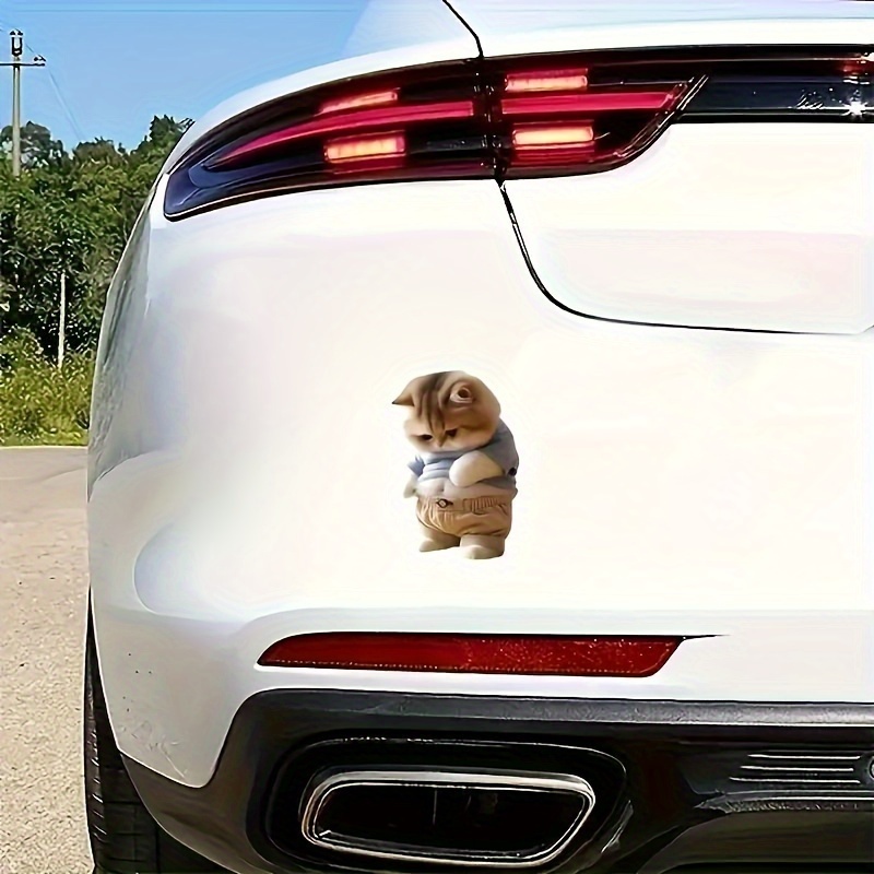 2 шт. комплект автомобильный teb кошка стикер 18cm интересный цельный 3D..... futoshi .... наклейка модный для окна винил водонепроницаемый кошка t2924