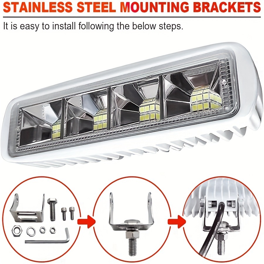 2個(gè)セット LEDヘッドライト 16cm 車用 バイク 72W 20000lm フォグランプ 8LED ホワイト 白 ヘッドランプ 防水 明るい 12V-24V t2112