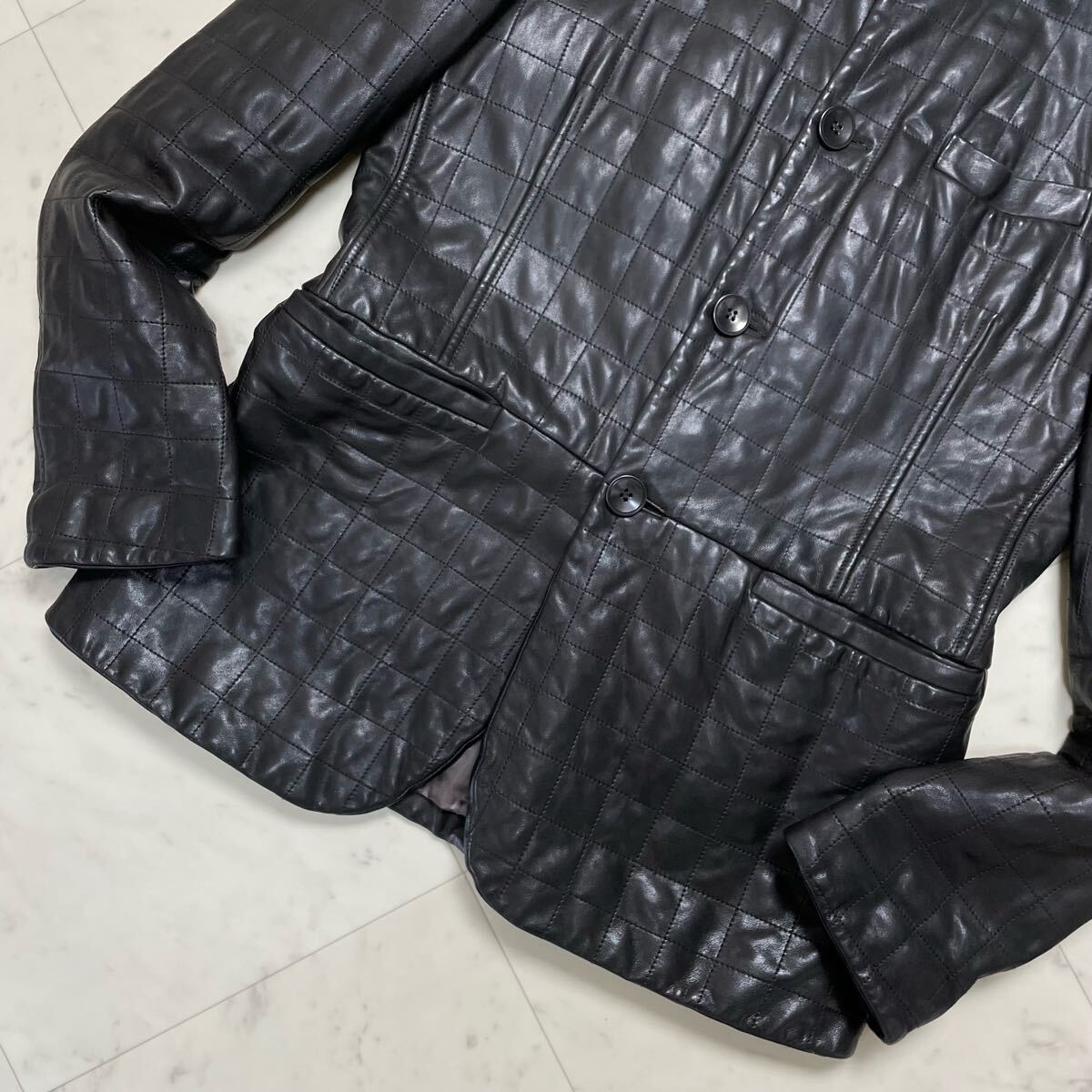 美品/XL☆ ジョルジオアルマーニ GIORGIO ARMANI 最高級羊革 美品/XL☆ ジョルジオアルマーニ GIORGIO ARMANI 最高級羊革