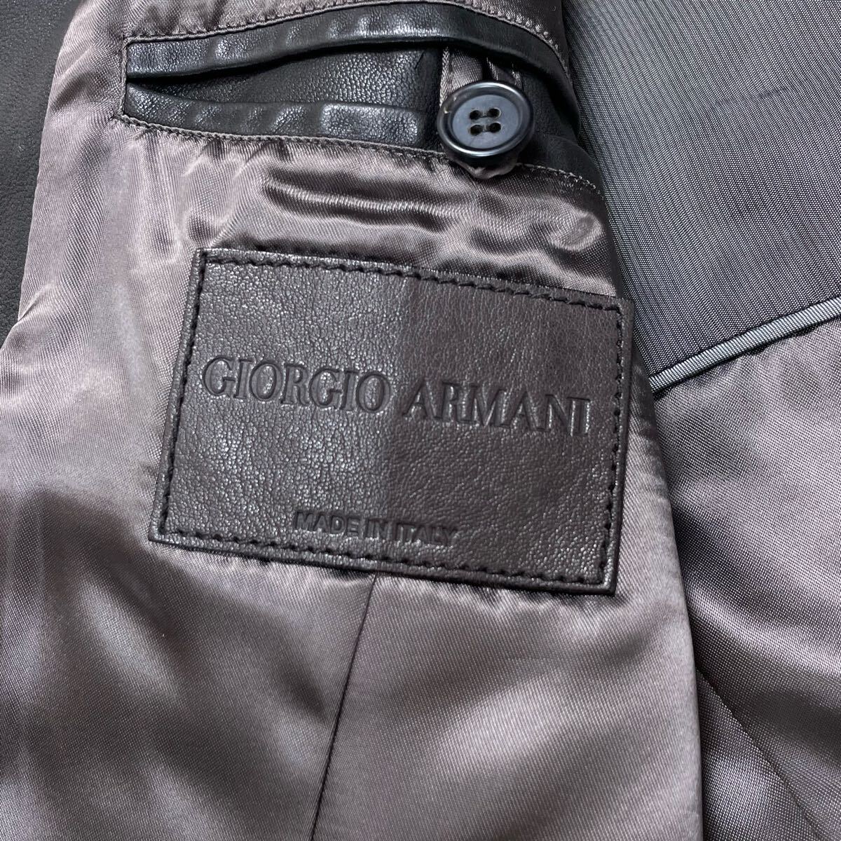 美品/XL☆ ジョルジオアルマーニ GIORGIO ARMANI 最高級羊革 美品/XL☆ ジョルジオアルマーニ GIORGIO ARMANI 最高級羊革