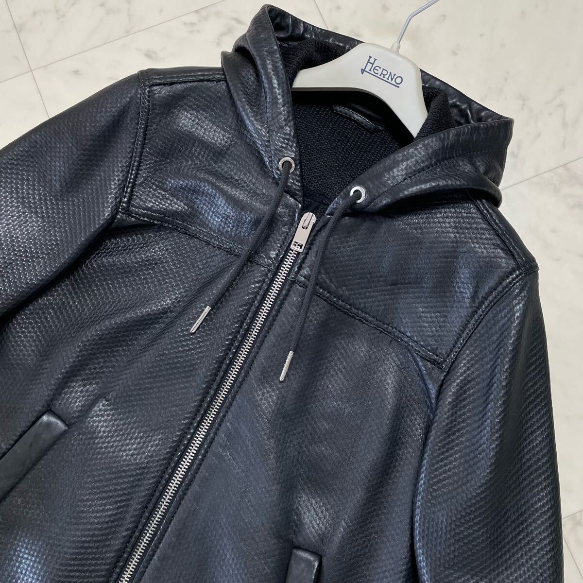 極美品/L相当☆ ディーゼル DIESEL 極上ラムレザー エンボス加工 極美品/L相当☆ ディーゼル DIESEL 極上ラムレザー エンボス加工