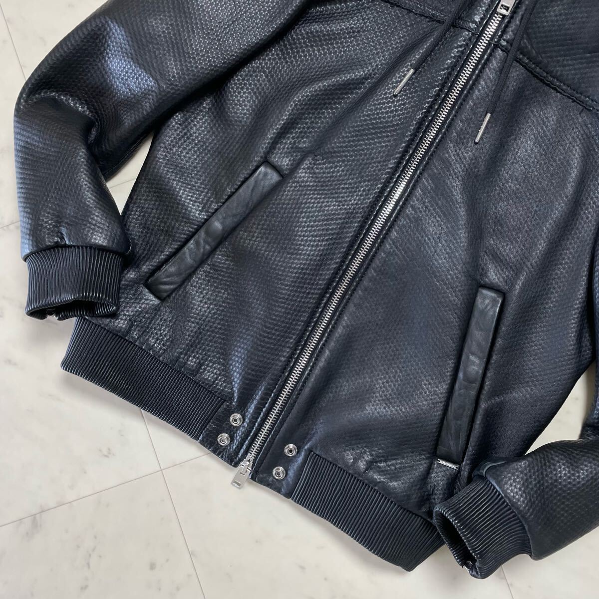 極美品/L相当☆ ディーゼル DIESEL 極上ラムレザー エンボス加工 極美品/L相当☆ ディーゼル DIESEL 極上ラムレザー エンボス加工