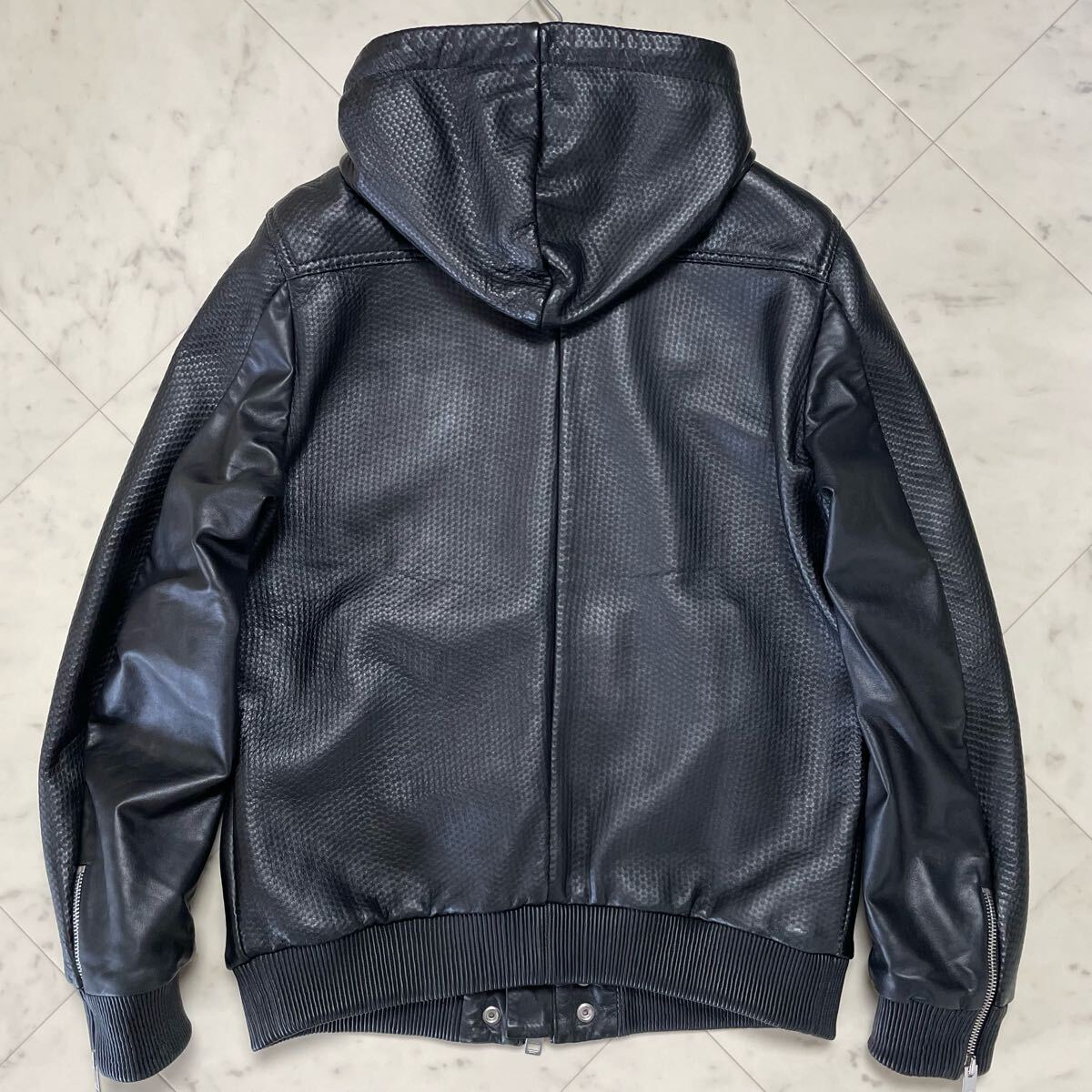 極美品/L相当☆ ディーゼル DIESEL 極上ラムレザー エンボス加工 極美品/L相当☆ ディーゼル DIESEL 極上ラムレザー エンボス加工