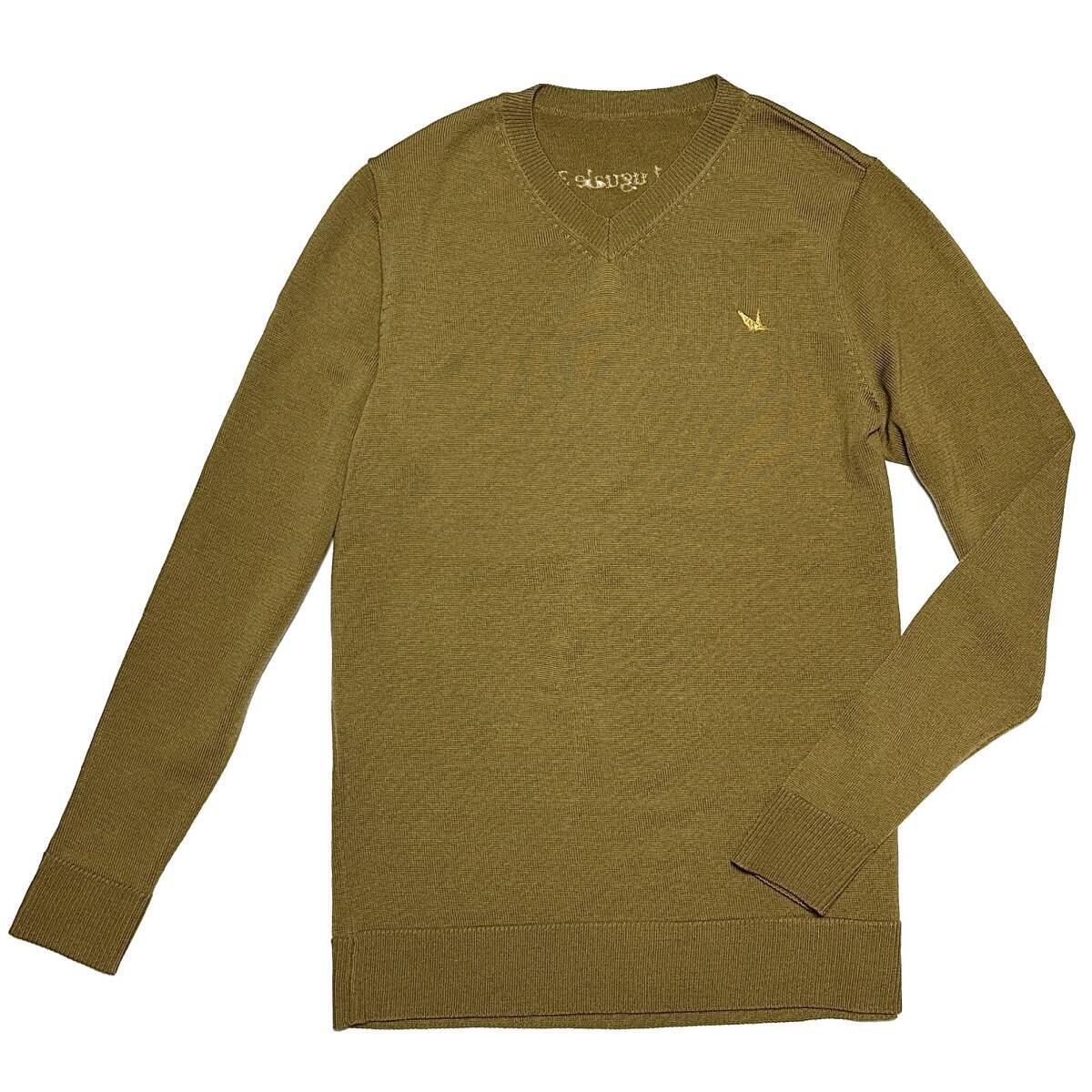 定価5萬(wàn) 1piu1uguale3 SUPER FINE MARINO WOOL BASIC V-KNIT Ⅲサイズ メリノウールケーブルニット wjk akm ジュンハシモト