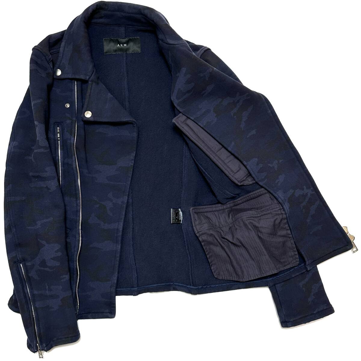 定価7万 AKM STRETCH JERSEY RIDERS M 紺 ライダース