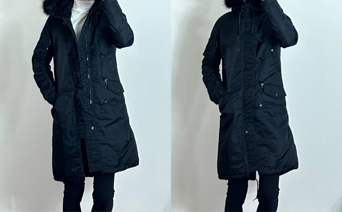定価12万 wjk VINTAGE 66 NYLON LONG N-3B COAT Sサイズ ミリタリーロングコート ジャケット ダウン 1piu akm ジュンハシモト