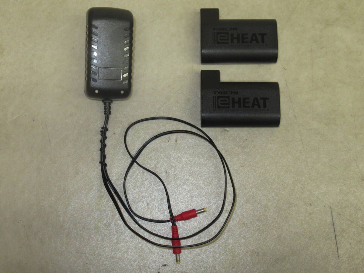 全国送料無料!RSタイチ e-HEAT 7.2V専用充電器+専用モバイルバッテリー2個Set中古品 動作確認済み ACアダプター MCT-5000B ORP-084V3000A_画像1