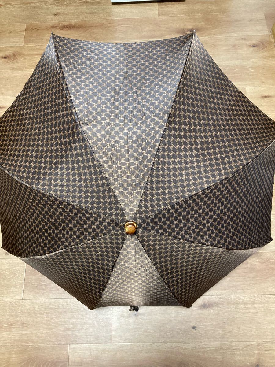 3-561 CELINE セリーヌ 折りたたみ傘 傘 雨具 総柄 マカダム 3-561 CELINE セリーヌ 折りたたみ傘 傘 雨具 総柄 マカダム