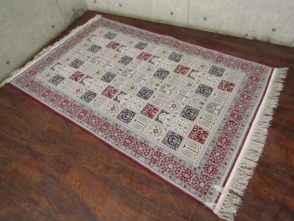 ■展示品■persia/ペルシャ絨毯■最高級■シルク100％■手織り/ハンドメイド■クラシック■ラグカーペット■350万■ft9353k_画像4