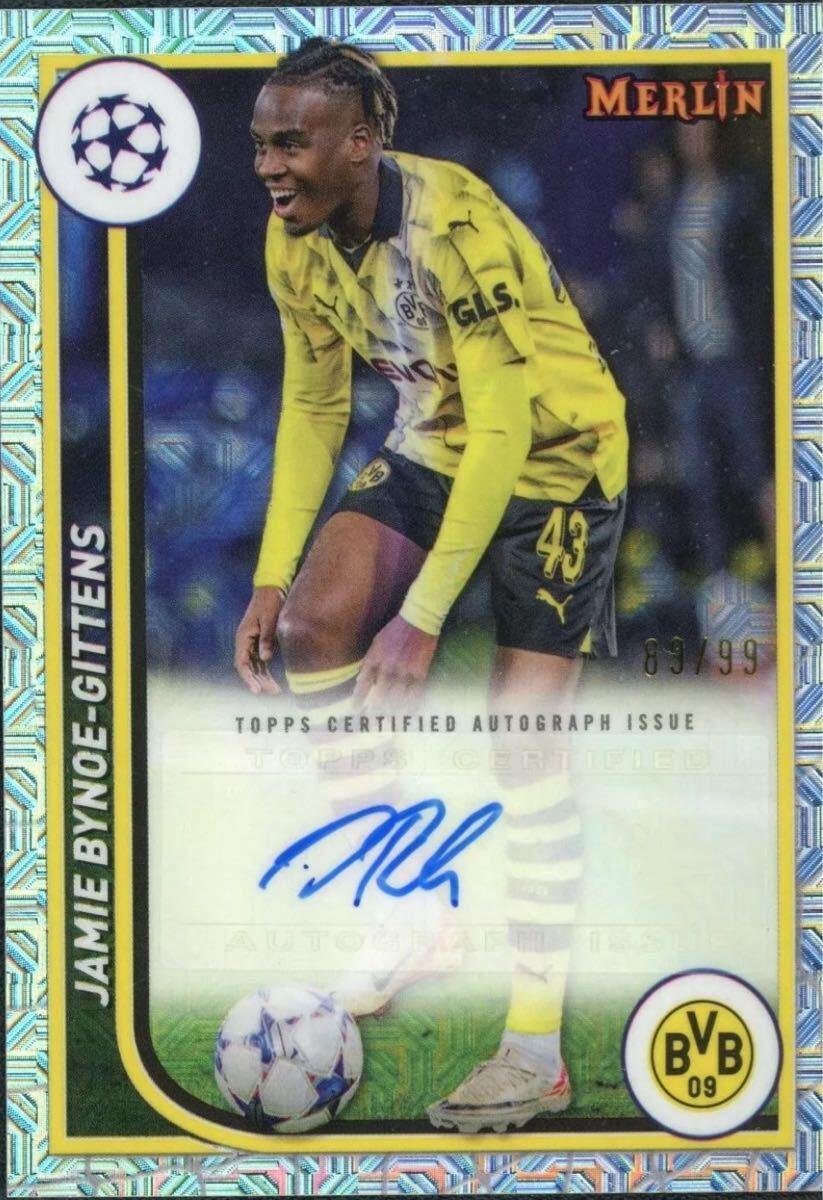 2024 JAMIE BYNOE GITTENS 89/99AUTO TOPPS MERLIN UEFA