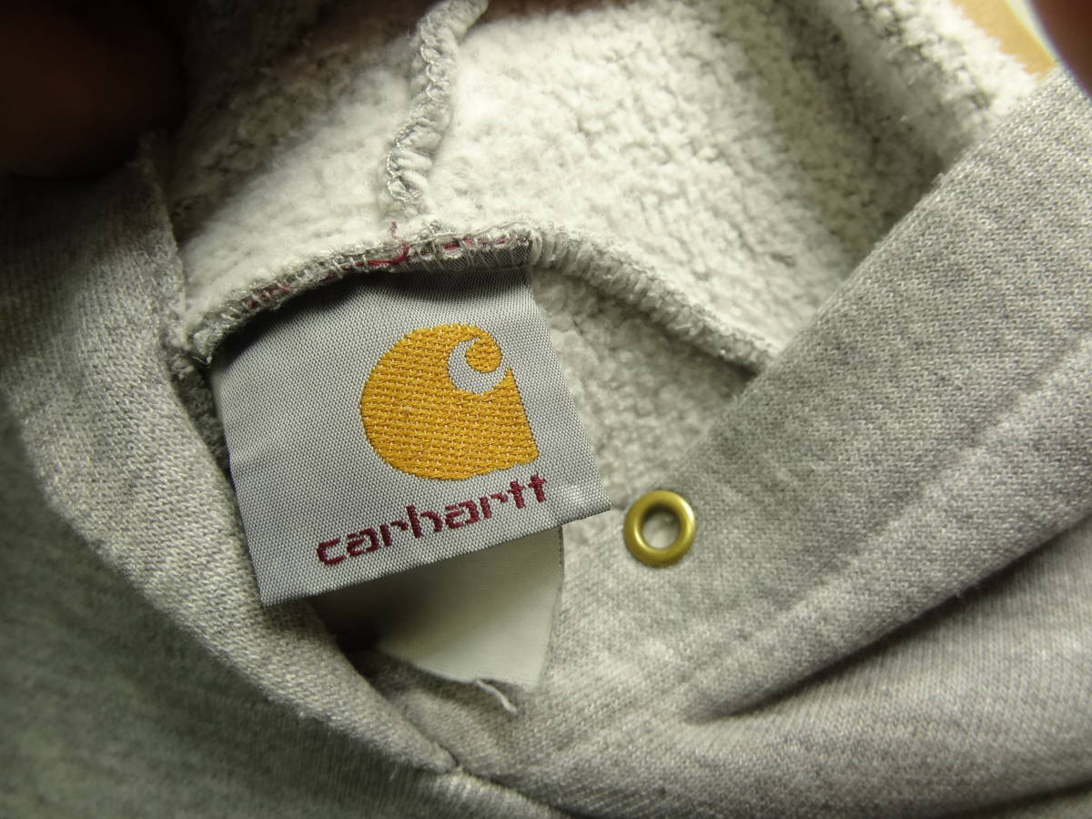 全国送料無料 USA古着 BIG サイズ !! カーハート Carhartt メンズ 杢グレー色 プルオーバースウェットパーカー たぶん 3XL_画像2