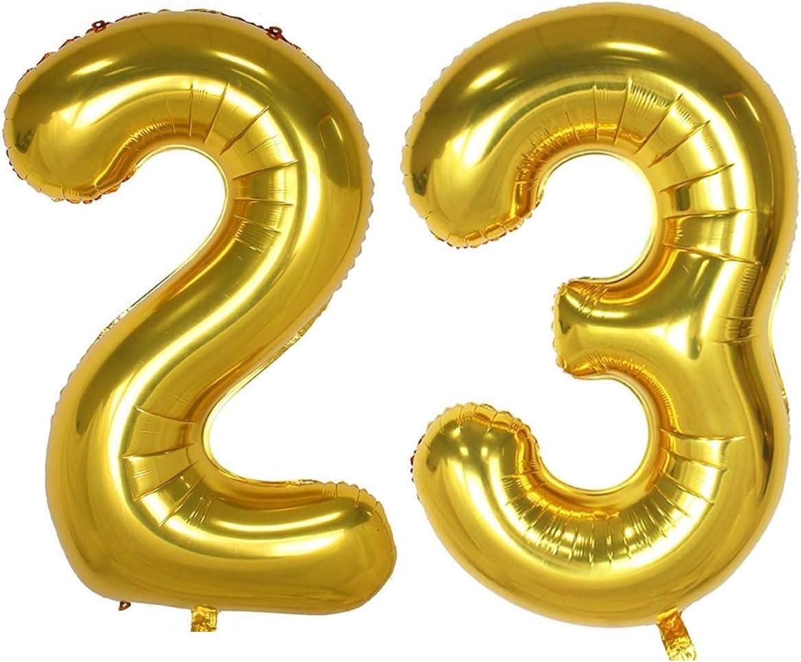 ゴールド 誕生日 数字 バルーン 2PCS ナンバー バルーン 23 ハッピーバースデー バルーン 23歳 誕生日 数字 バルーン