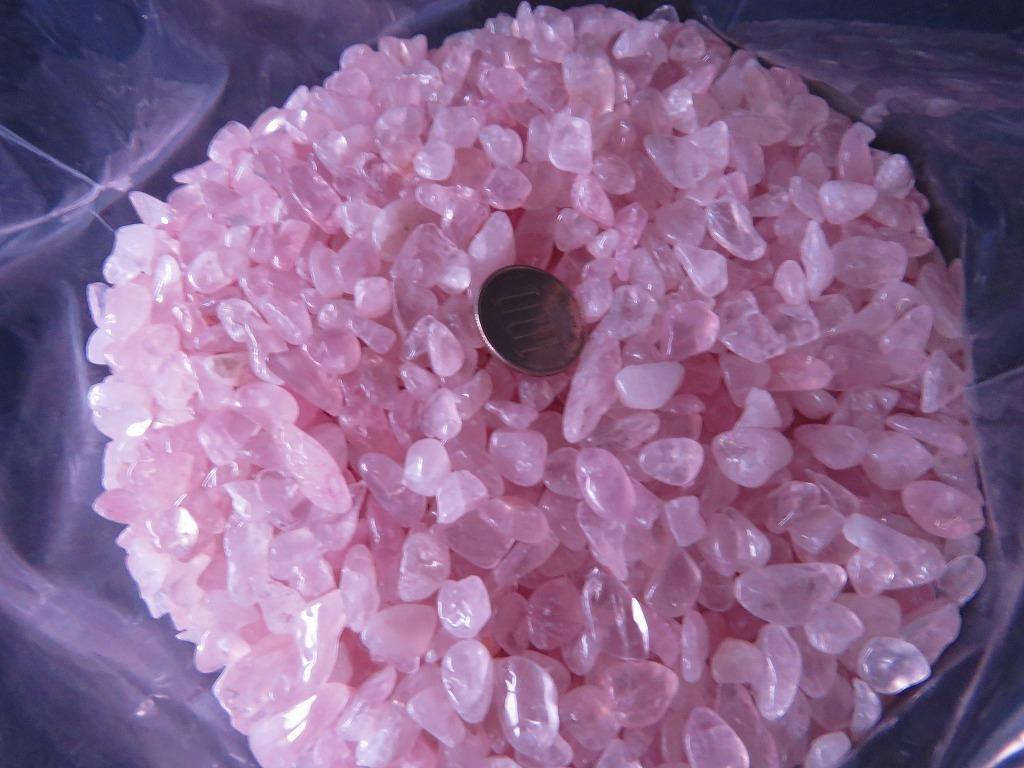 高品質★限定品★天然水晶★★ローズクォーツさざれ石★25kg 原石