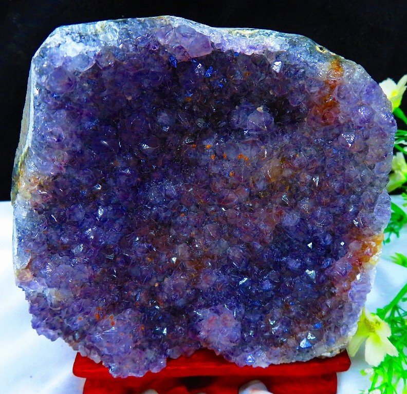 高品質！ウルグアイ産⭐️アメジストクラスター・お皿⭐️ポコポコシュガー色濃い⭐️N32 高品質！ウルグアイ産⭐️アメジストクラスター・お皿