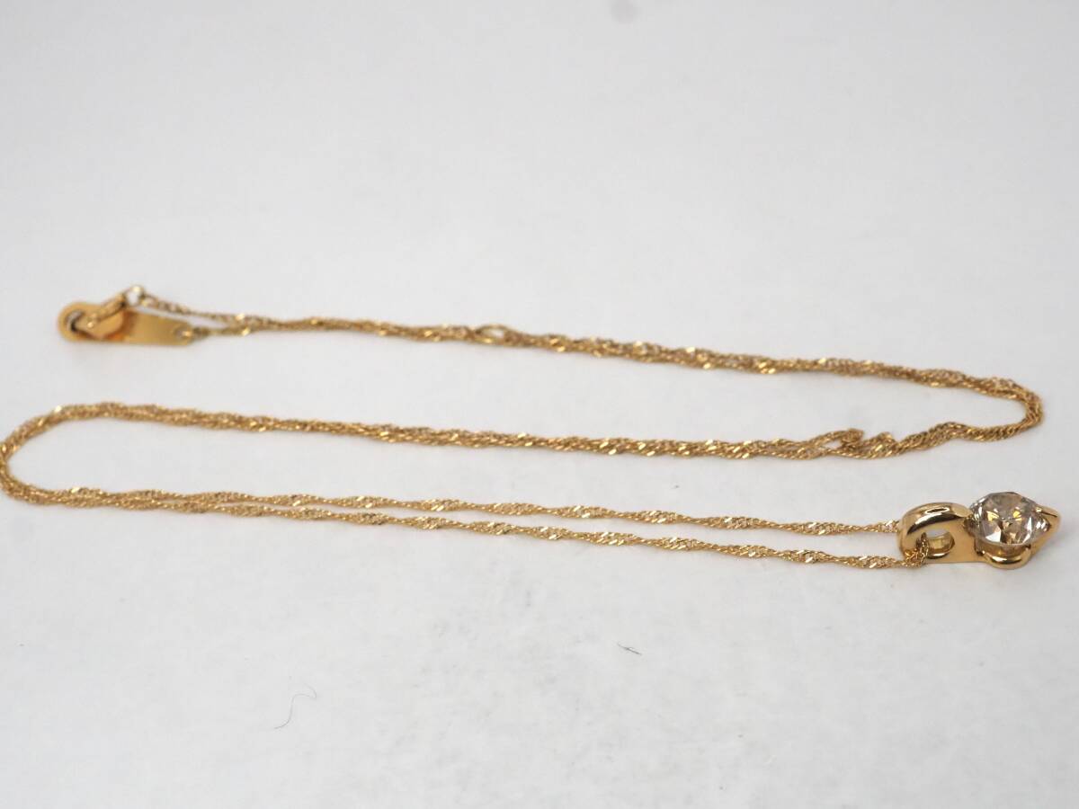 6527E】K18 天然ダイヤモンド 0.50ct/1.5g ネックレス(イエロー 6527E】K18 天然ダイヤモンド 0.50ct/1.5g ネックレス(イエロー