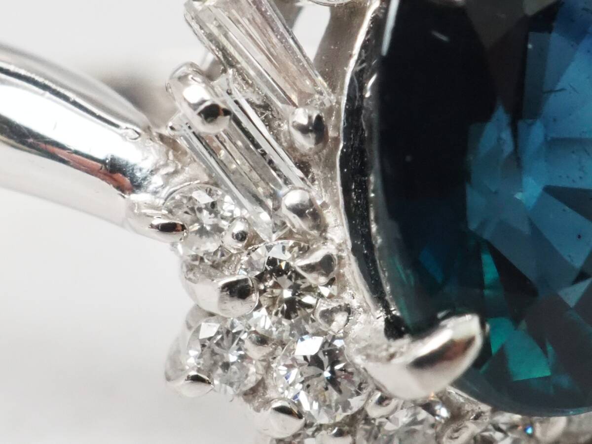 6369D】Pt850 天然サファイア 天然ダイヤモンド 1.97ct/0.35ct 6369D】Pt850 天然サファイア 天然ダイヤモンド 1.97ct/0.35ct