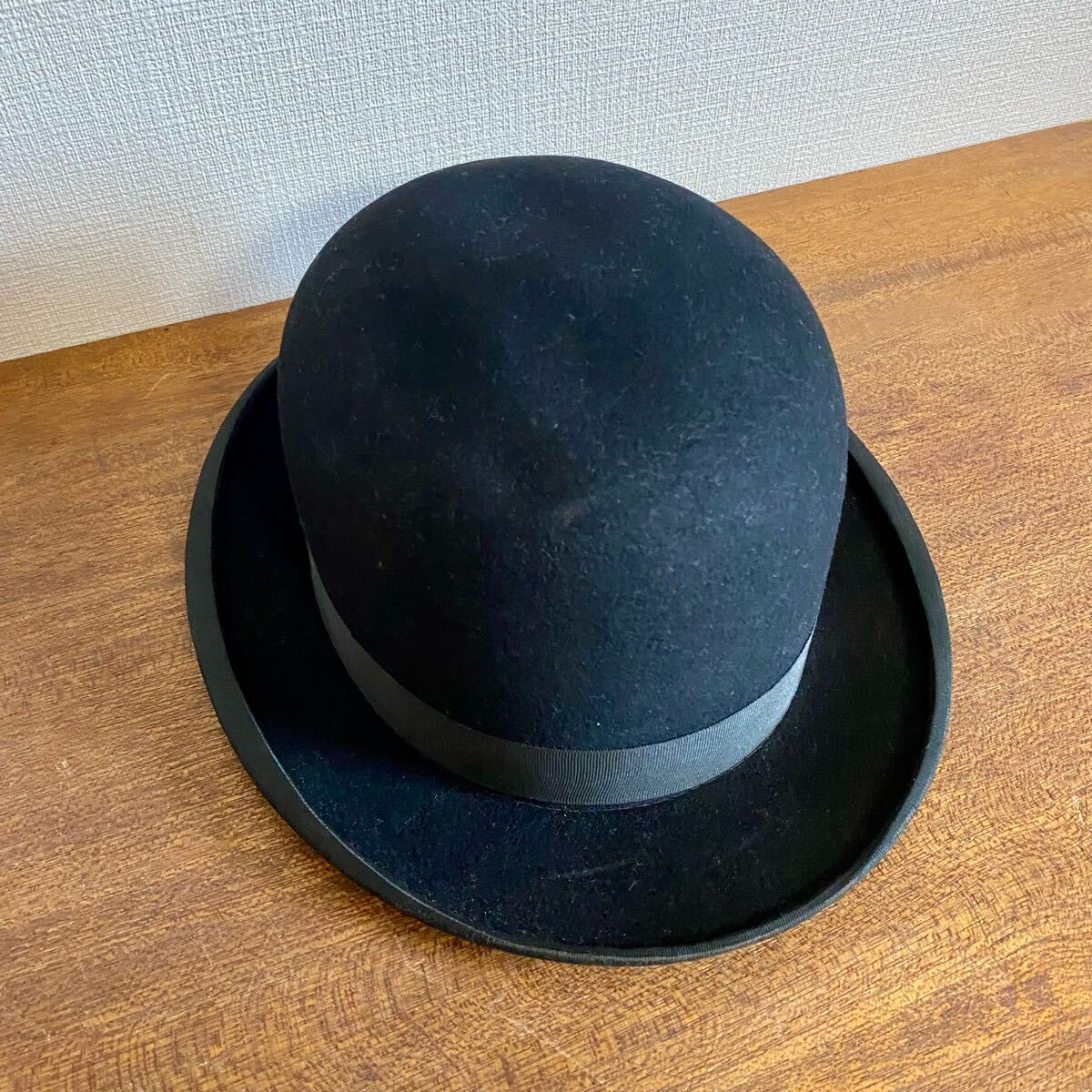 ヴィンテージ　 ボーラーハット　THE HAWK HATS / ホークハット　紳士　山高帽　箱付き　昭和初期　当時物_画像6