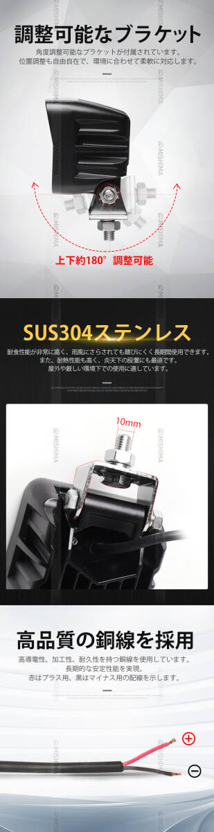 msm8984【2臺(tái)】コンパクト 84W 防水 小型 軽量 農(nóng)業(yè) 漁業(yè) 軽トラ トラック 荷臺(tái)燈 12V 24V 広角 拡散 LED ワークライト 作業(yè)燈 led 1年保証