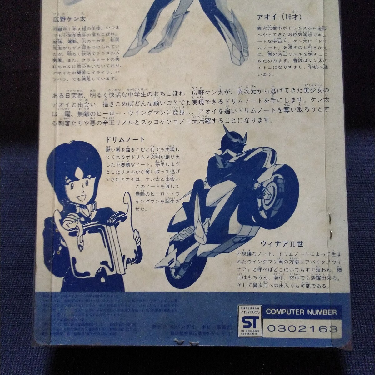 当時物 日本製 夢戦士 ウイングマン 広野ケン太 BANDAI 未開封 当時物 日本製 夢戦士 ウイングマン 広野ケン太 BANDAI 未開封