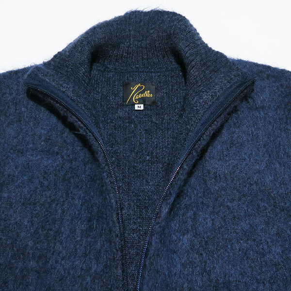 Needles ニードルズ ZIPPED MOHAIR CARDIGAN-SOLID ジップ モヘヤ カーディガン ソリッド ネイビー トップス ニット セーター Marz