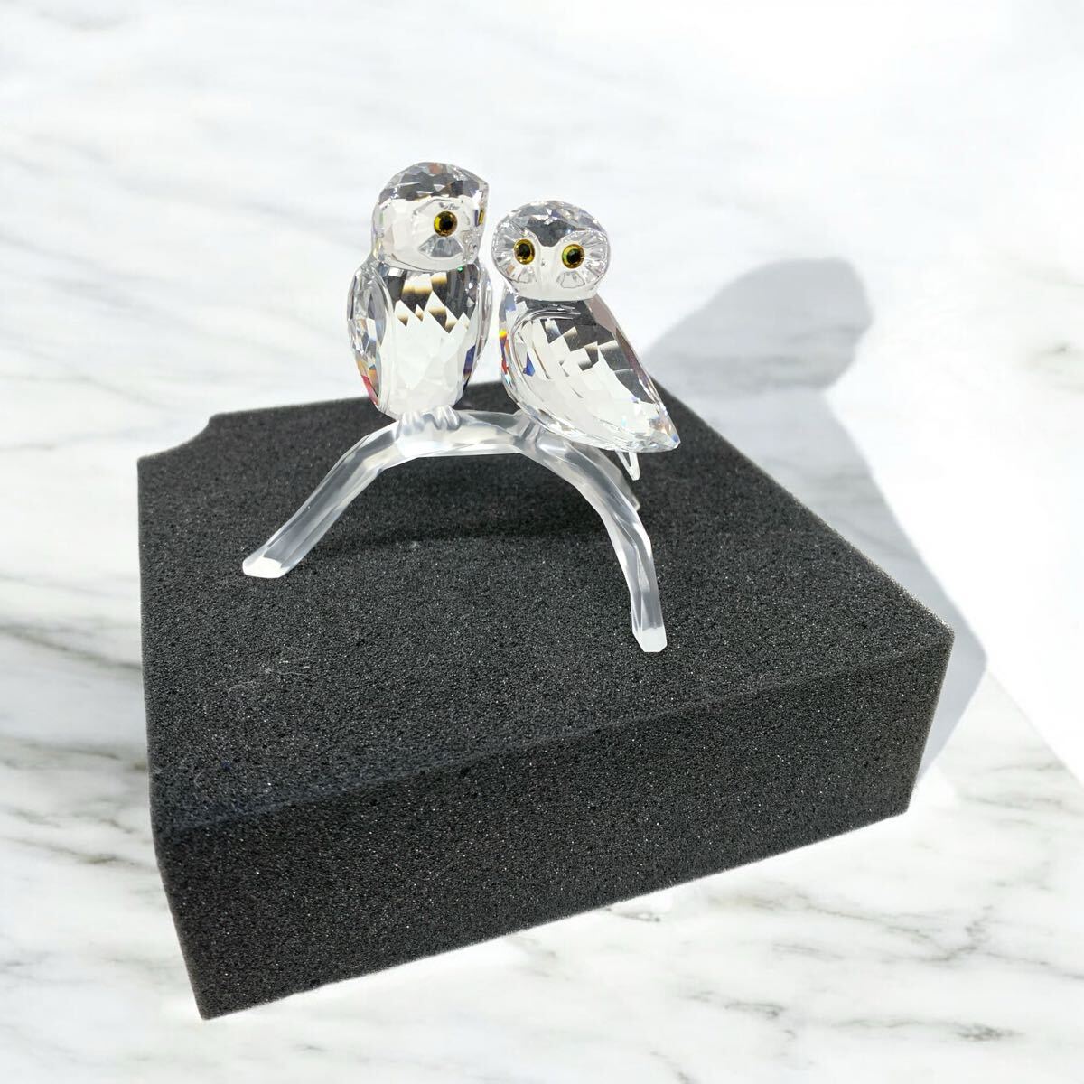 ○I0322C スワロフスキー フクロウ Swarovski Owls 2羽 ○I0322C スワロフスキー フクロウ Swarovski Owls 2羽