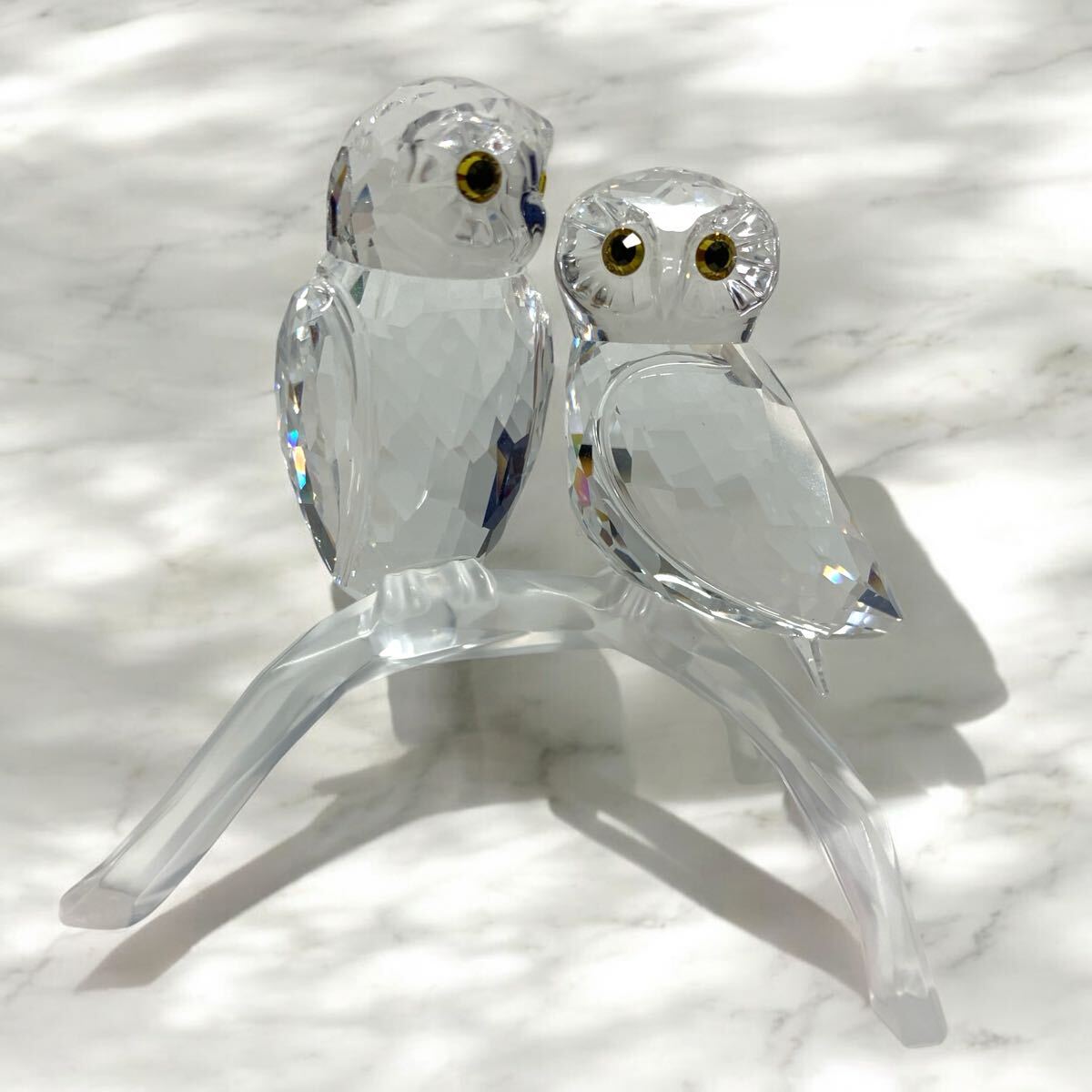 ○I0322C スワロフスキー フクロウ Swarovski Owls 2羽 ○I0322C スワロフスキー フクロウ Swarovski Owls 2羽