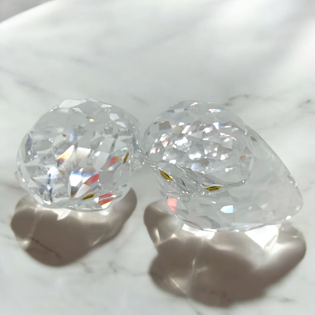 ○I0322C スワロフスキー フクロウ Swarovski Owls 2羽 ○I0322C スワロフスキー フクロウ Swarovski Owls 2羽