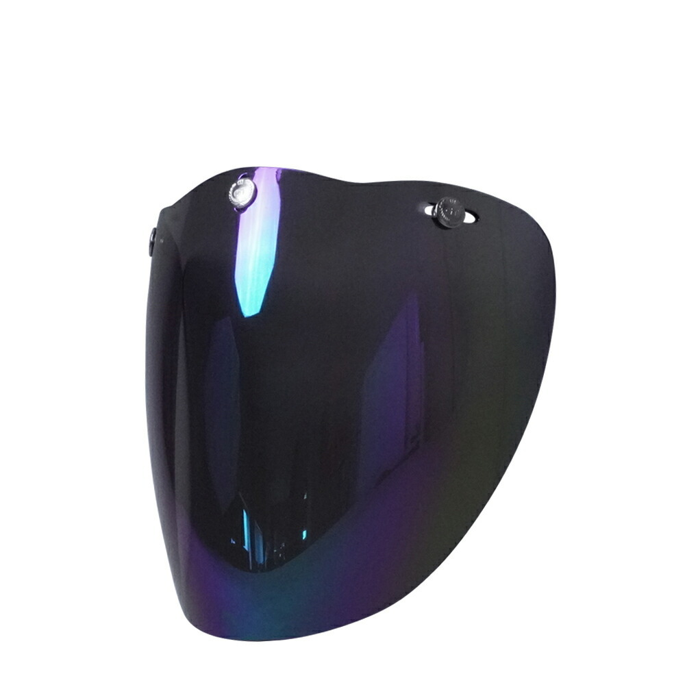 スモールジェットヘル ジェットヘルメット ブラック ロング付き ミラーレインボー 送料無料 GT301 ヘルメット ノスタルジック GT-301