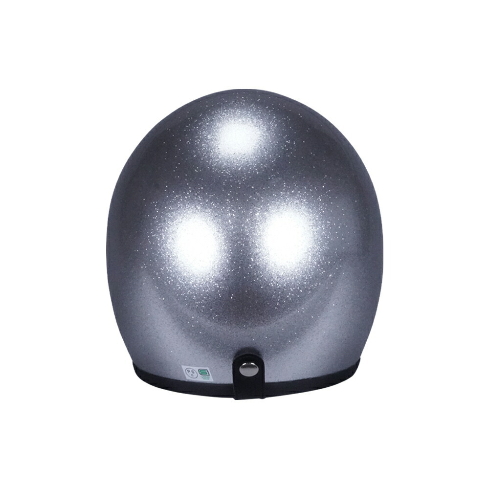 スモールジェットヘル ジェットヘルメット ラメ入りシルバー バブル付き ミラーイエロー 送料無料 GT301 ヘルメット ノスタルジック GT-301