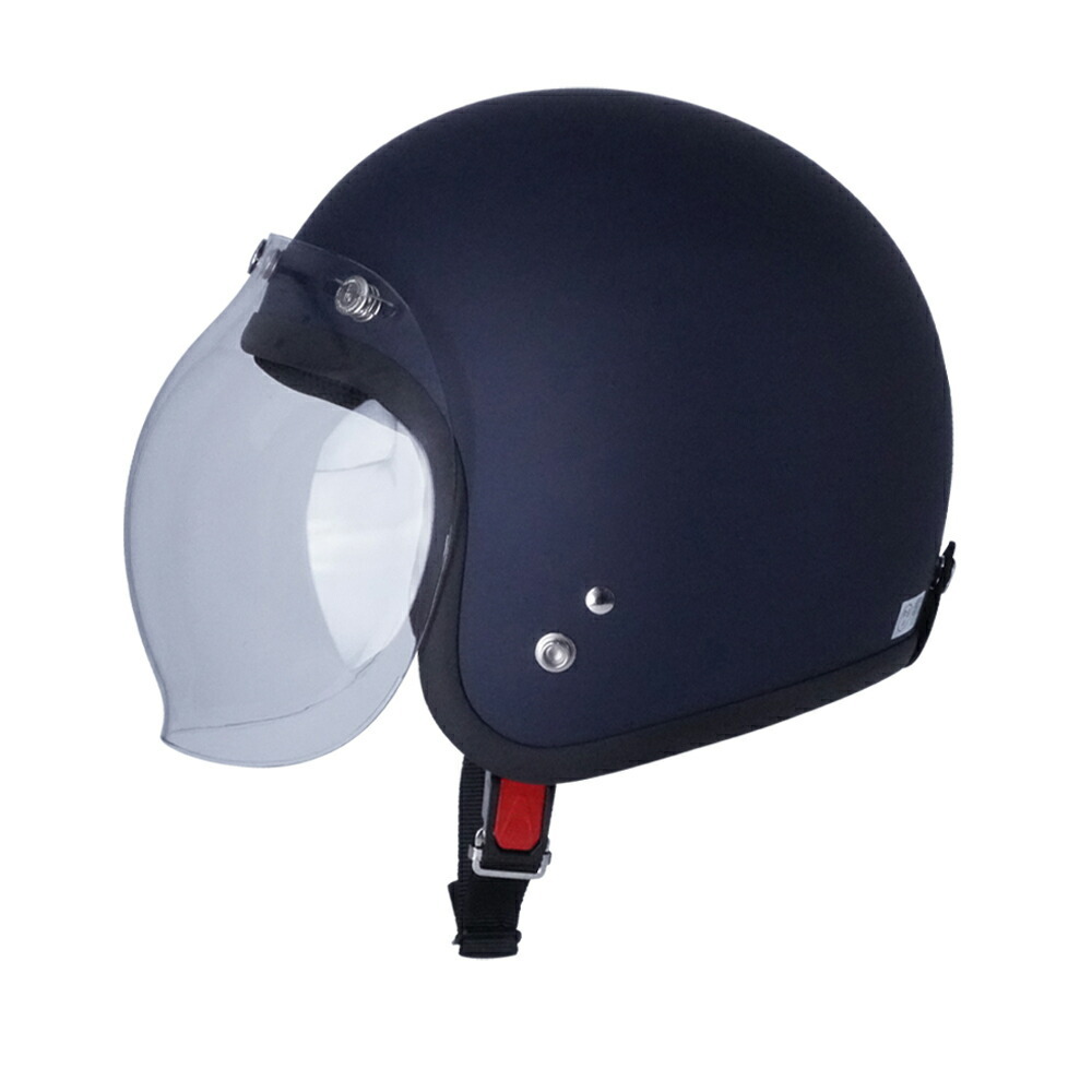 スモールジェットヘル ジェットヘルメット マットネイビー バブル付き ライトスモーク 送料無料 GT301 ヘルメット ノスタルジック GT-301
