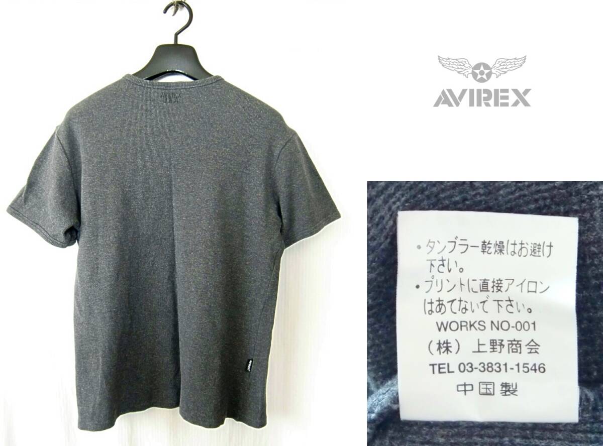 送料￥185?AVIREX【リブT】XL (M-L相當)【管38-2】
