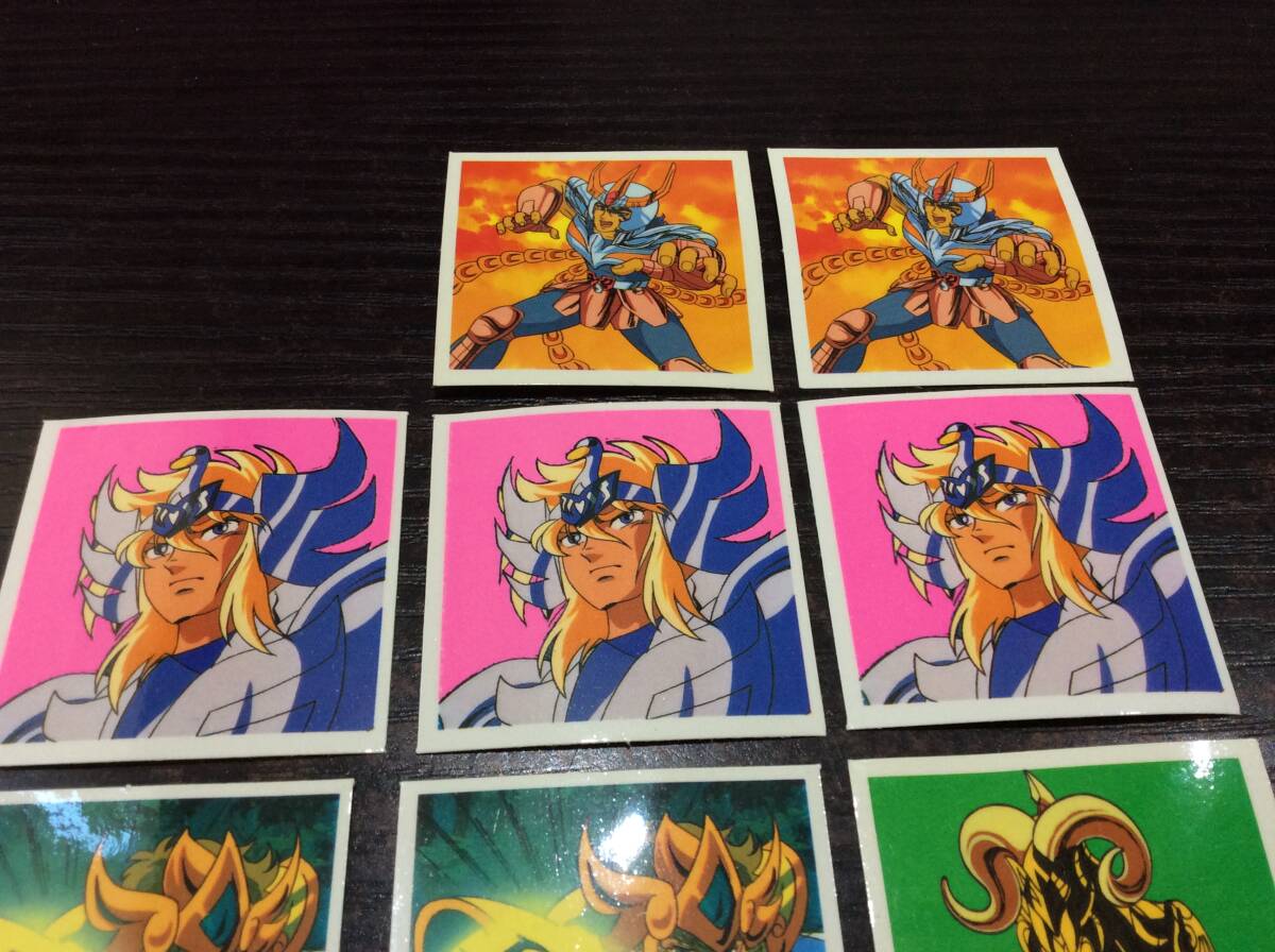 ◇【當(dāng)時(shí)物】アマダ 圣闘士星矢 駄菓子 シール 氷河/一輝/アイオリア/ミロ/アルデバラン/ジェミニ/アリエス/黃金圣闘士