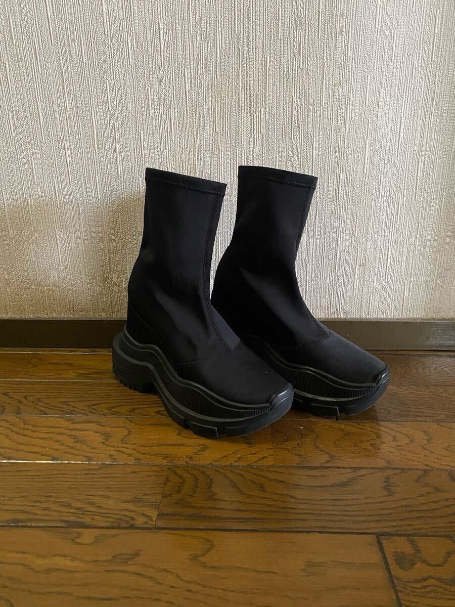 YELLO イエロー TOKYO BLACK DOUBLE SNEAKER SHORT BOOTS YELLO イエロー TOKYO BLACK DOUBLE SNEAKER SHORT BOOTS