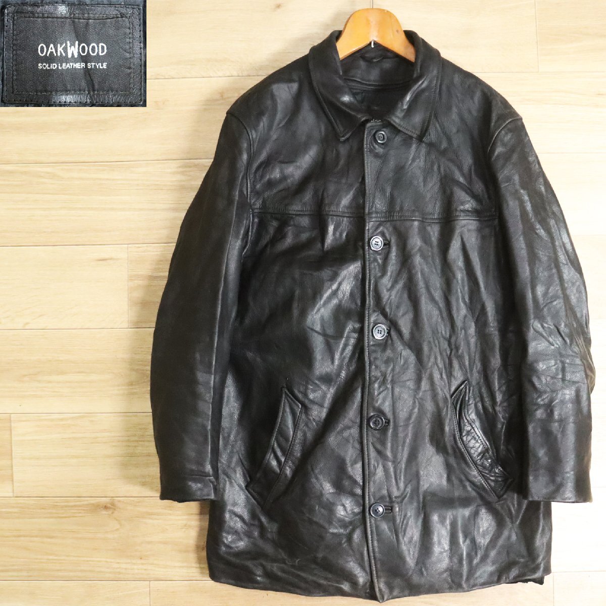 K8R/Y3.19-4 OAKWOOD レザーカーコート 本革 牛革 レザー K8R/Y3.19-4 OAKWOOD レザーカーコート 本革 牛革 レザー