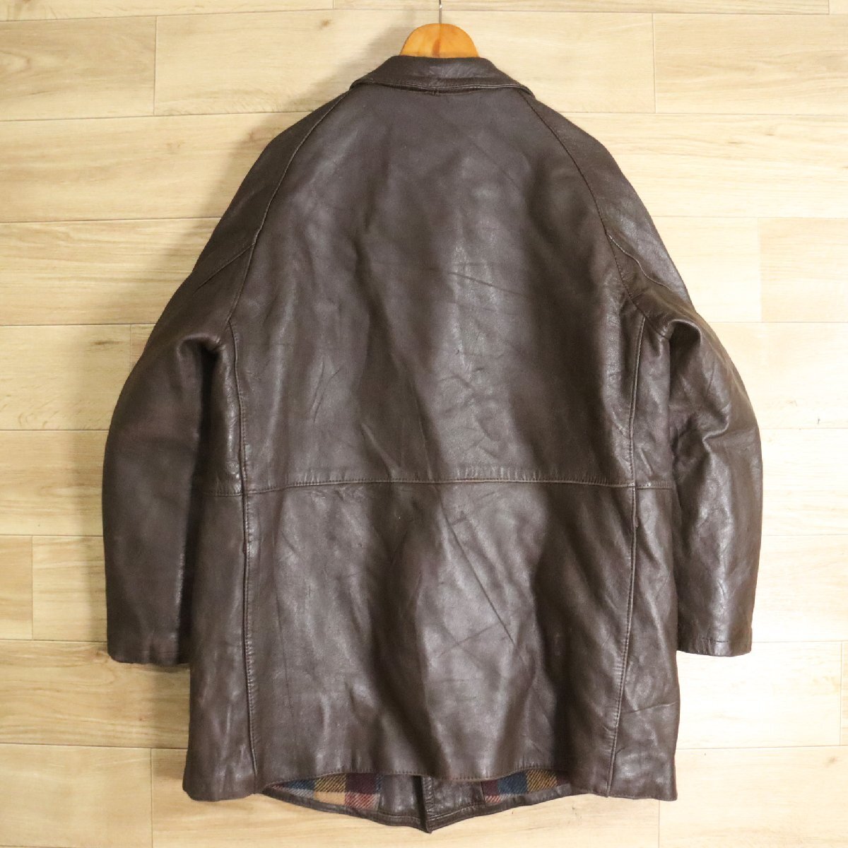 I8T/Y3.25-1 70s~ ビンテージ フランス GVF レザーカーコート I8T/Y3.25-1 70s~ ビンテージ フランス GVF レザーカーコート