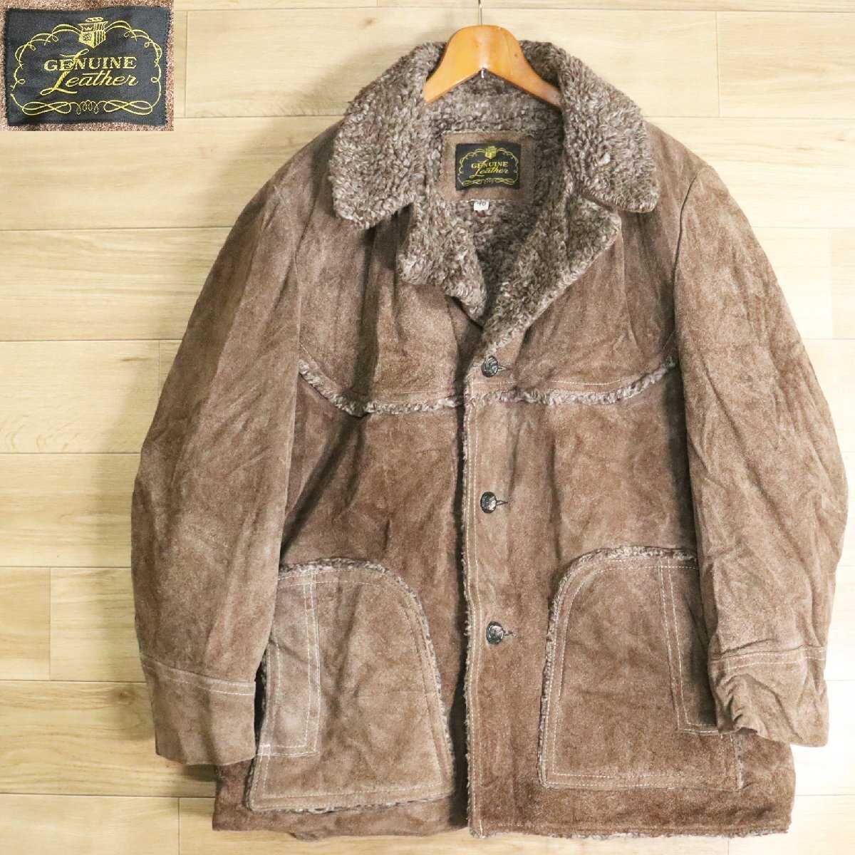 H2J/Y3.20-7 80s~ アメリカ古着 GENUINE Leather 本革 H2J/Y3.20-7 80s~ アメリカ古着 GENUINE Leather 本革