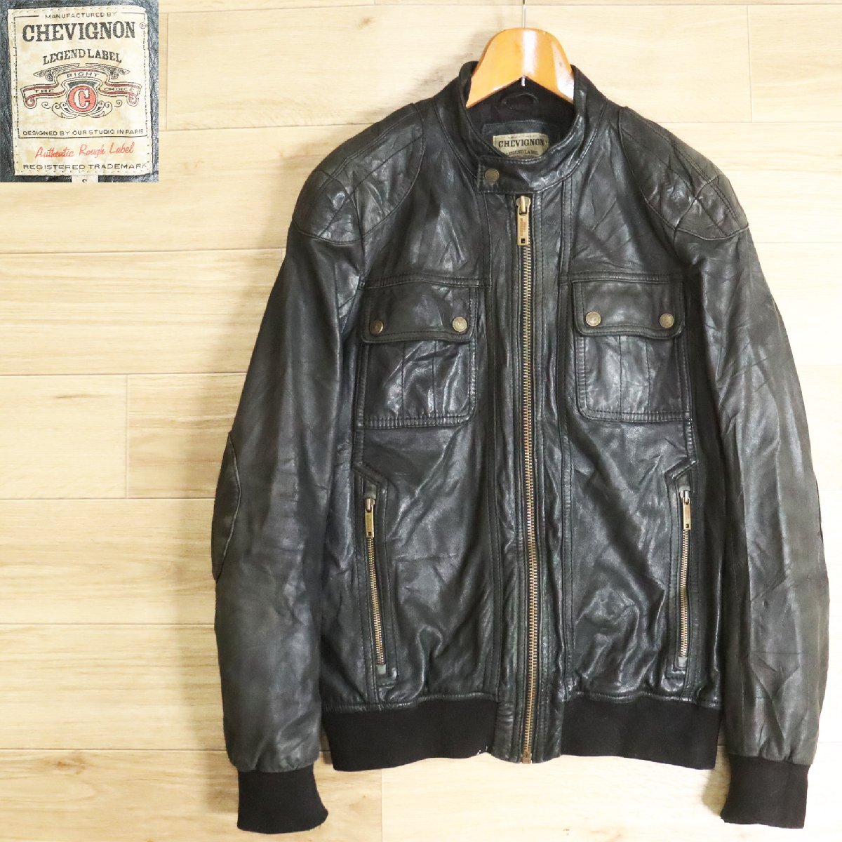 B7S/Y3.24-1 CHEVIGNON シェビニオン 本革 レザージャケット B7S/Y3.24-1 CHEVIGNON シェビニオン 本革 レザージャケット