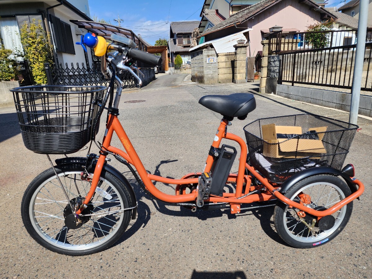 ほぼ新品 手渡限定 Ashiraku TROIS 電動アシスト三輪自転車