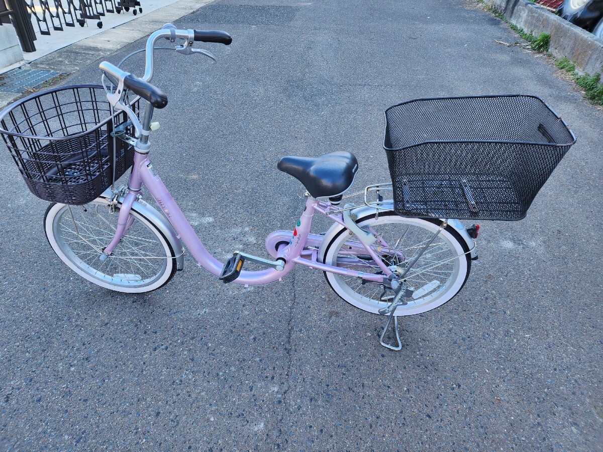 手渡し限定　丸石自転車　Maruishi　HIYORI?。玻哎ぅ螗痢∽悚膜瘟激ば杰嚒≥X量アルミフレーム　買い物に便利な前后かご付き　 