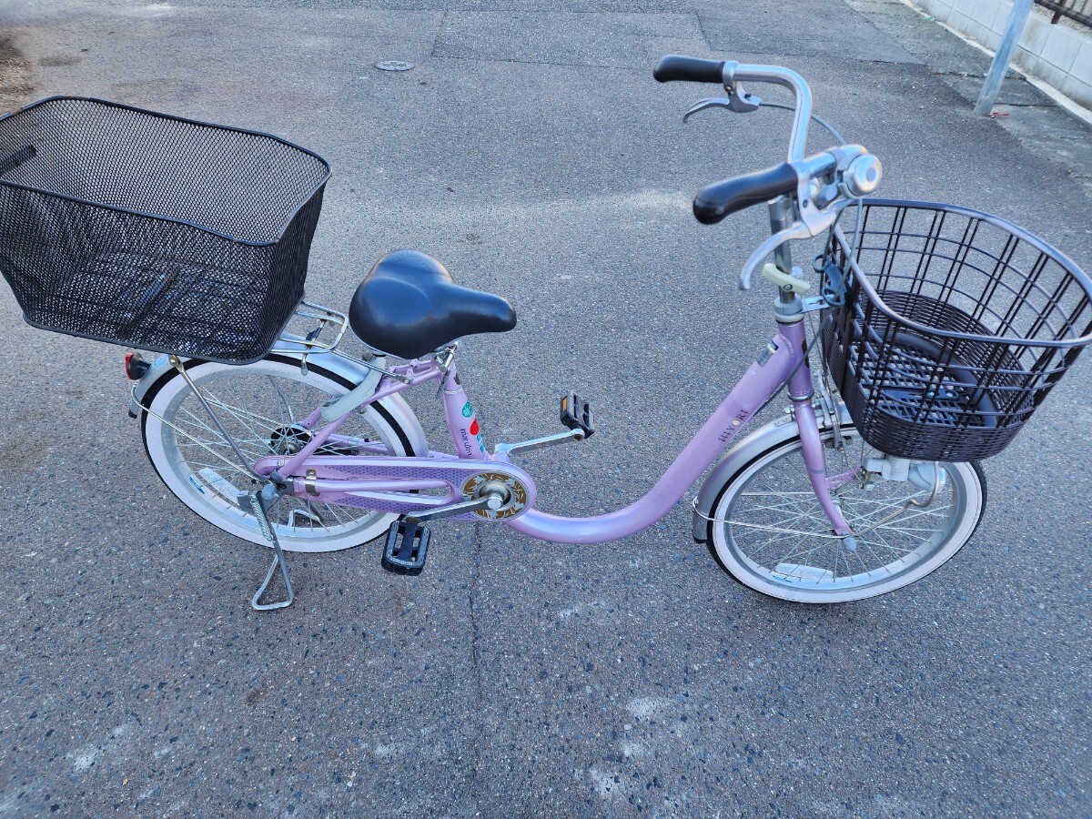 手渡し限定　丸石自転車　Maruishi　HIYORI?。玻哎ぅ螗痢∽悚膜瘟激ば杰嚒≥X量アルミフレーム　買い物に便利な前后かご付き　 