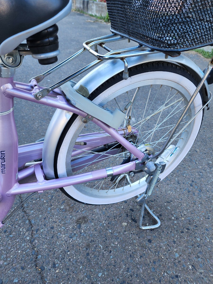 手渡し限定　丸石自転車　Maruishi　HIYORI?。玻哎ぅ螗痢∽悚膜瘟激ば杰嚒≥X量アルミフレーム　買い物に便利な前后かご付き　 