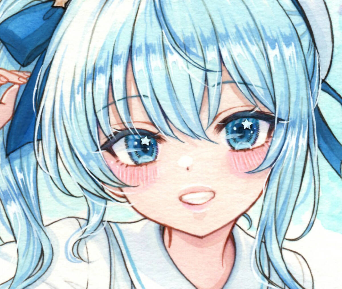 同人手描きイラスト オリジナル 女の子 ホロライブ (星街すい 同人手描きイラスト オリジナル 女の子 ホロライブ (星街すい