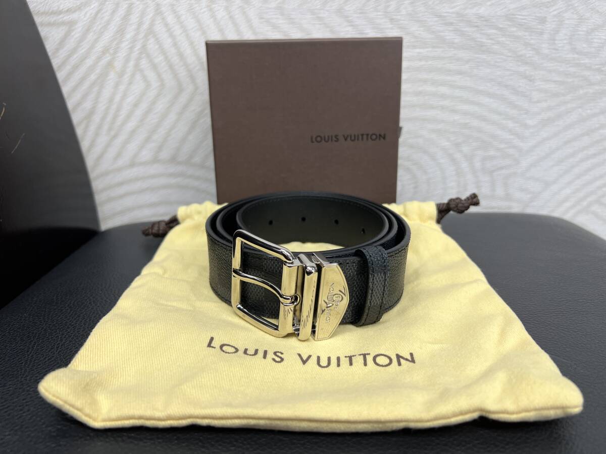 【未使用品】　ルイヴィトン★Ｍ９７０８★ダミエグラフィット★サンチュールシドニー★シルバー金具★８５ｃｍ_画像1