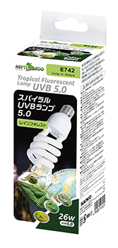 送料無料　三晃商会　スパイラルUVBランプ 5.0　26Ｗ　　　　爬虫類用紫外線照射ランプ