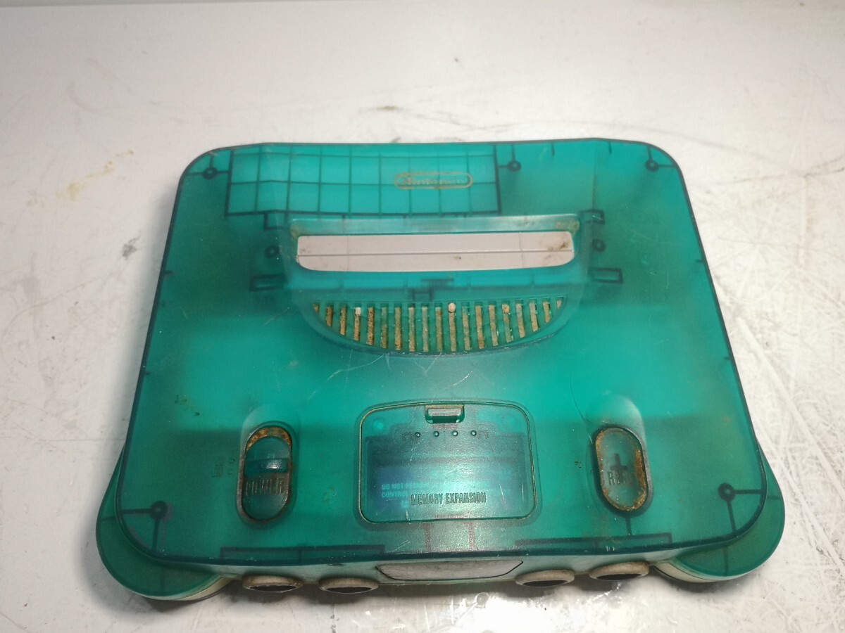 NINTENDO 64 NUS-001 クリアブルー ゲーム機(jī)本體のみ ジャンク扱い