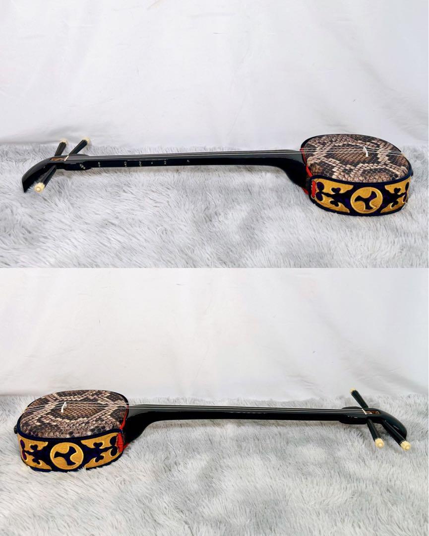 【動作品】沖縄三線 三味線 合皮 初心オススメセット 希少カラー 動作品】沖縄三線 三味線 合皮 初心オススメセット 希少カラー